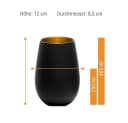Stölzle Lausitz Elements Becher 6er Schwarz-Gold Glas Bild 5