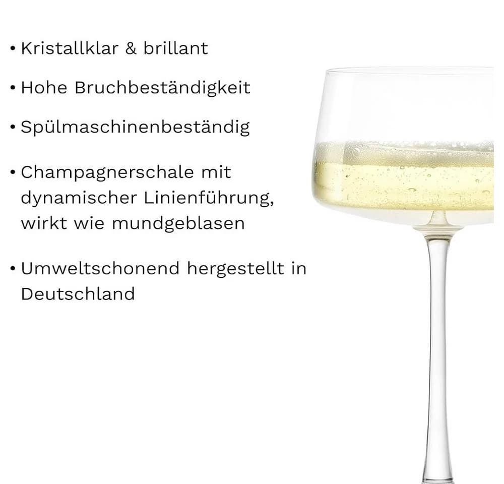Stölzle Lausitz Power Champagnerschale 6er Set Kristallglas - Bild 5