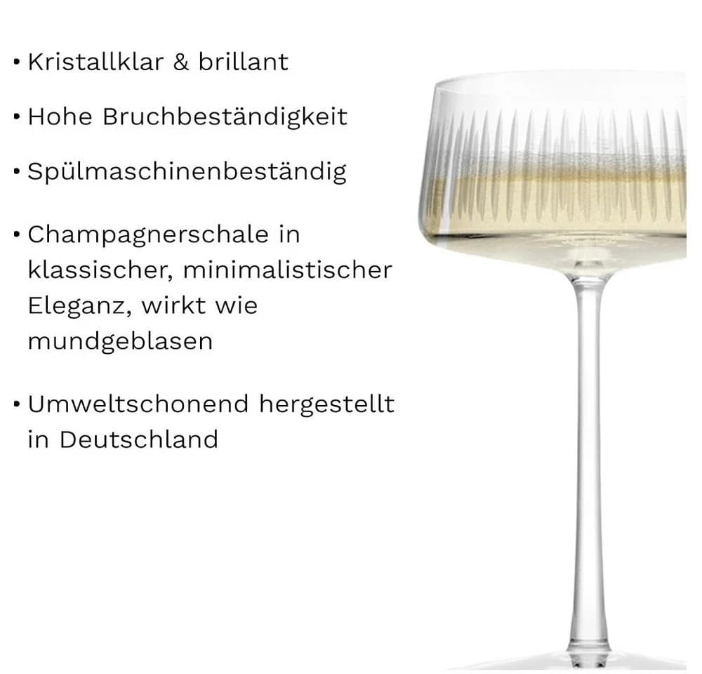 Stölzle Lausitz New York Bar Soho Champagnerschale 6er Set Kristallglas - Bild 4