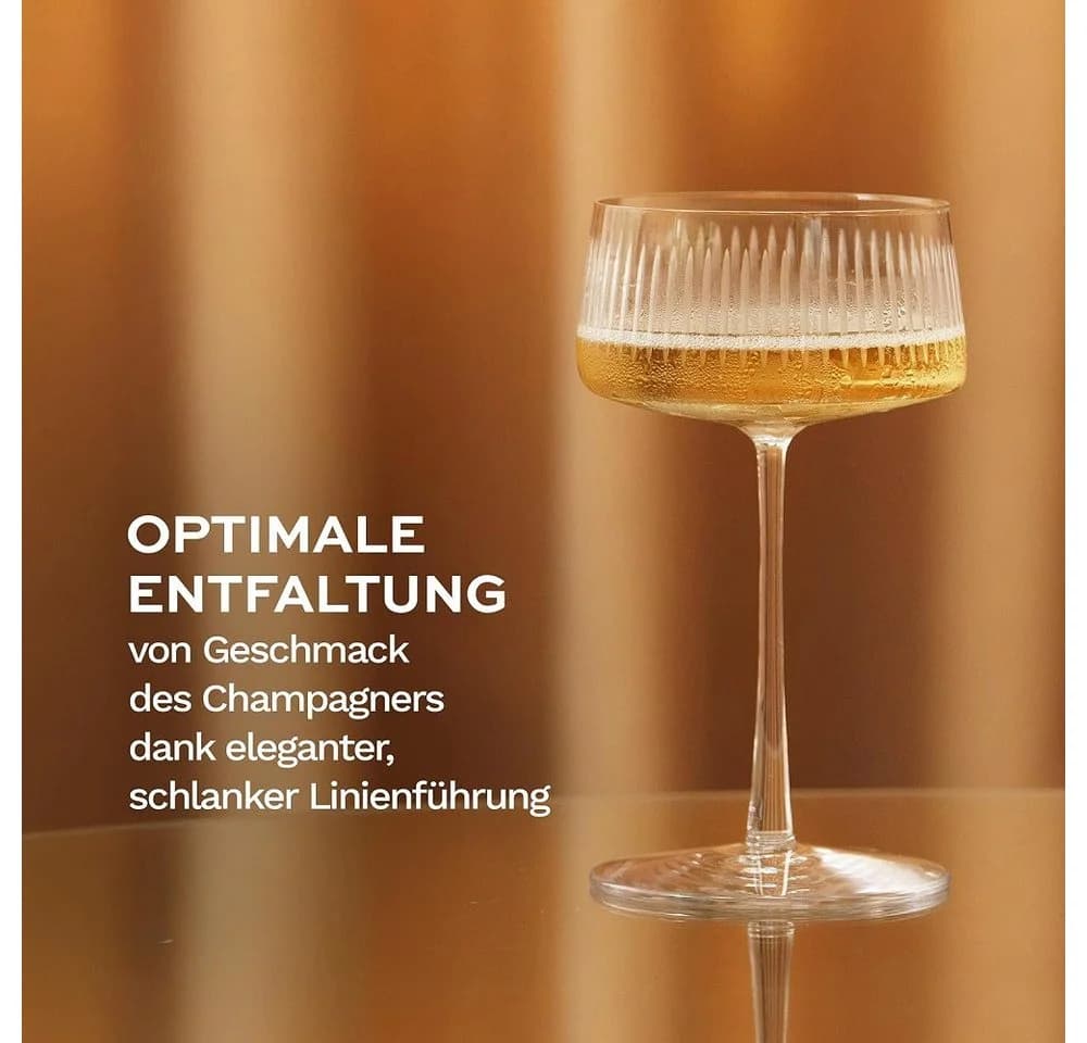 Stölzle Lausitz New York Bar Soho Champagnerschale 6er Set Kristallglas - Bild 5
