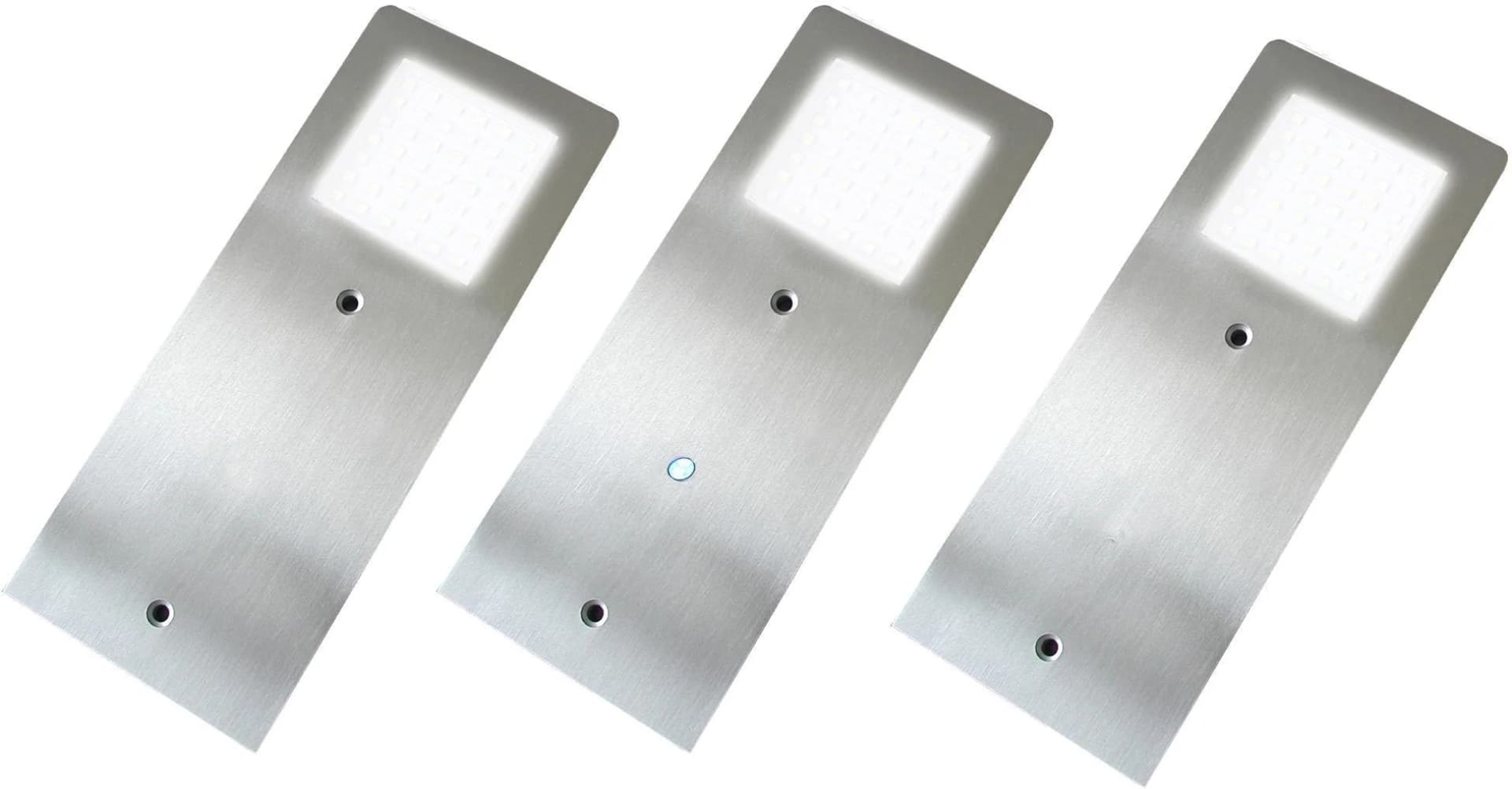 EVOTEC Unterschrankleuchte ALUSTAR-U 3er Set Grau LED Küchenlampe
