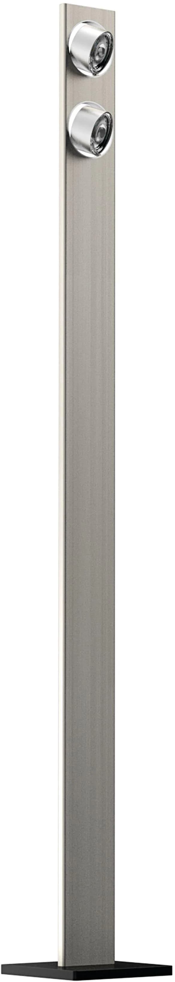 EVOTEC Stehlampe LIGHT WAVE Aluminiumfarben 140 cm LED Touch Dimmer