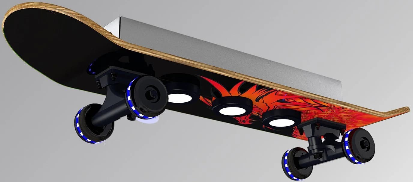 EVOTEC LED Deckenleuchte Dragon Skateboard Design RGB Fernbedienung