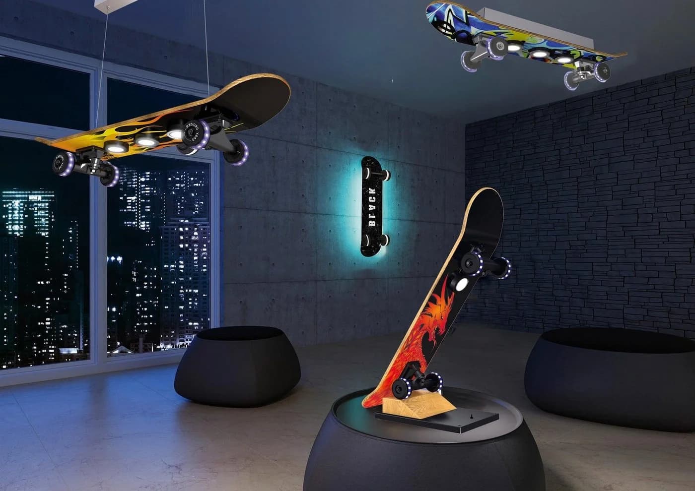 EVOTEC LED Deckenleuchte Easy Cruiser Graffiti Bunt