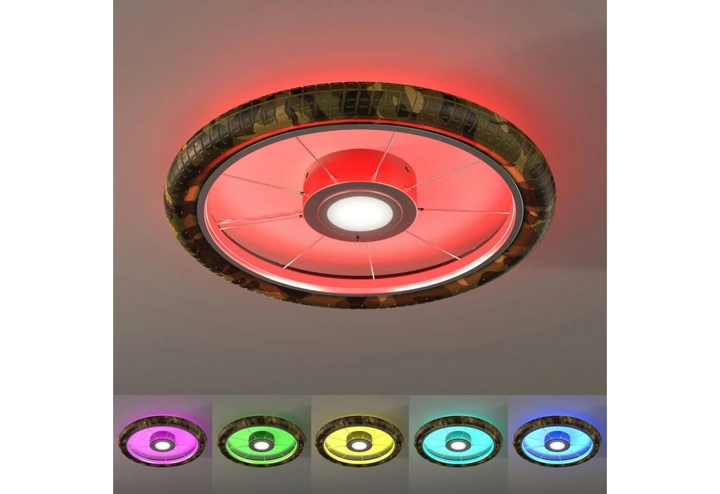 My Home Deckenleuchte Wheel, RGB, Dimmbar, Aluminium - Bild 2
