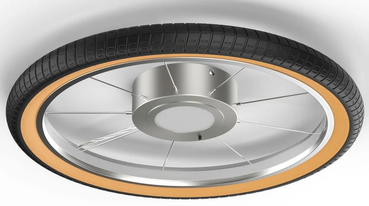MY HOME Deckenleuchte Bela Wheel Reifen-Design Schwarz/Gelb/Orange