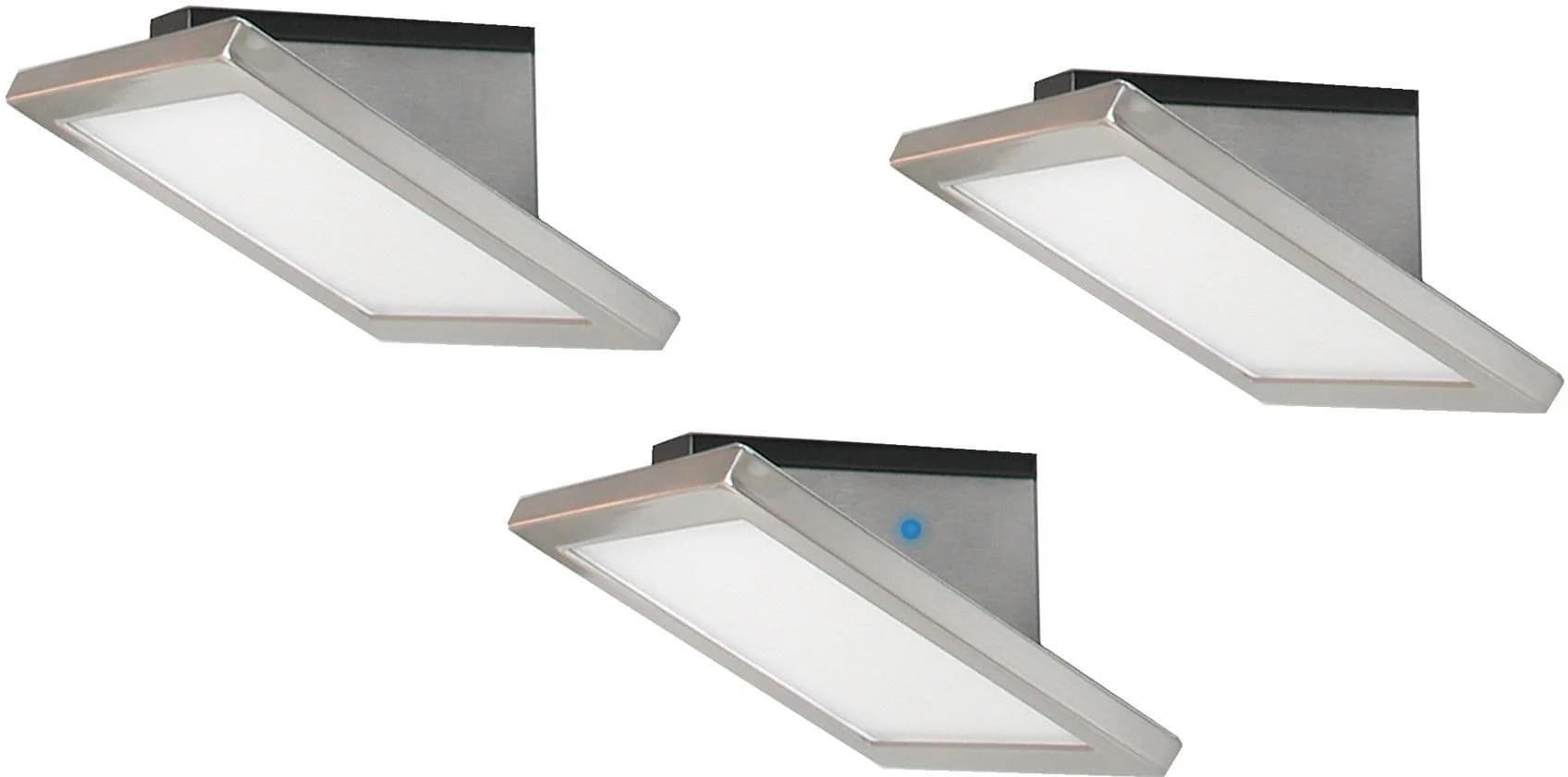 EVOTEC LED Unterschrankleuchte NELLY 3er Set Silber Touch Dimmbar