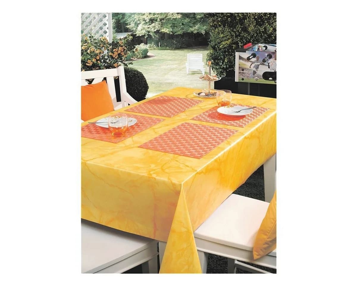 Peyer Syntex Wachstuchtischdecke Milano Marmor Hellblau - Bild 3