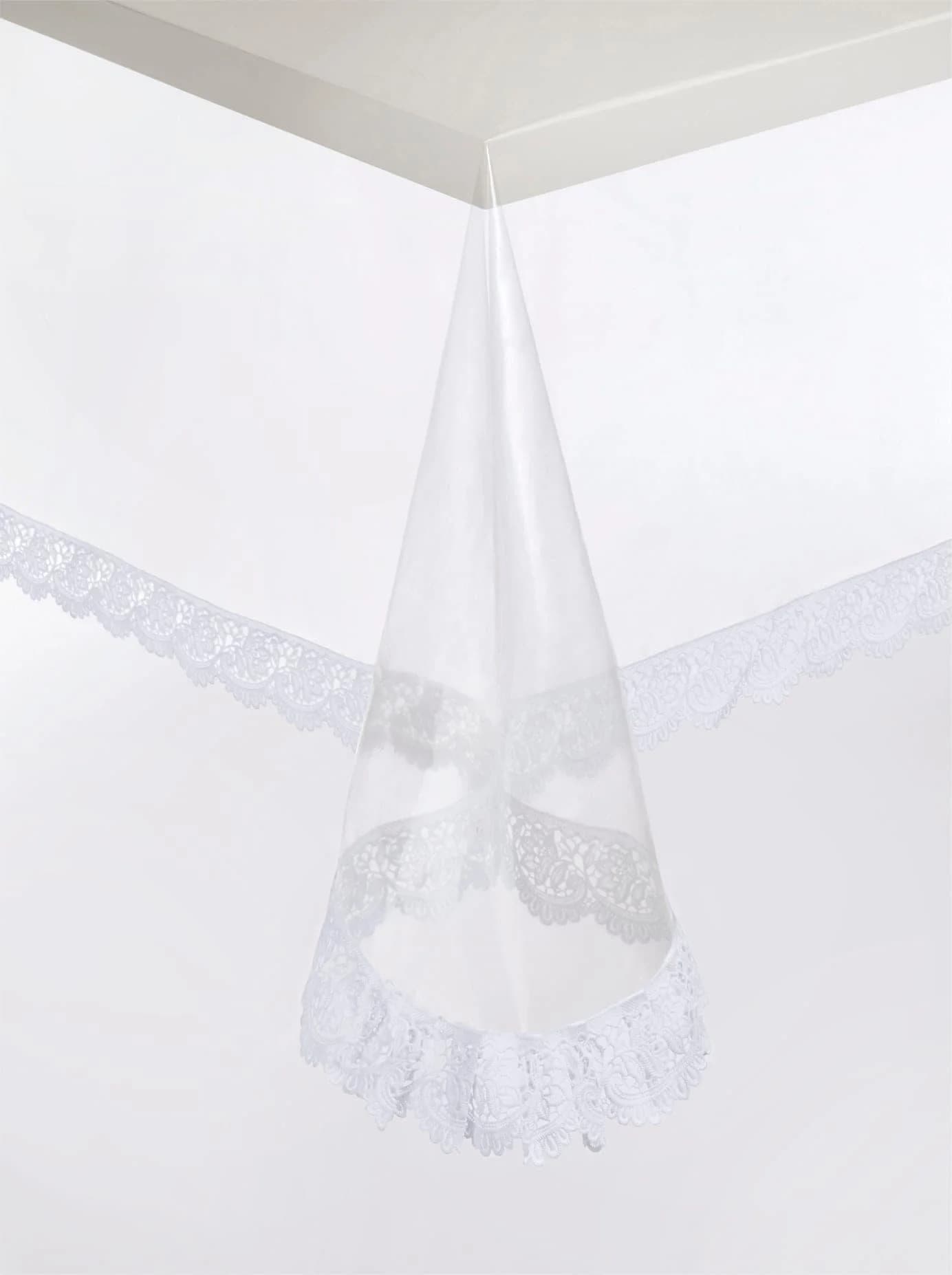 Tischdecke Gr. 5 Transparent Ø 140 cm Tischdecke Gartentischdecke