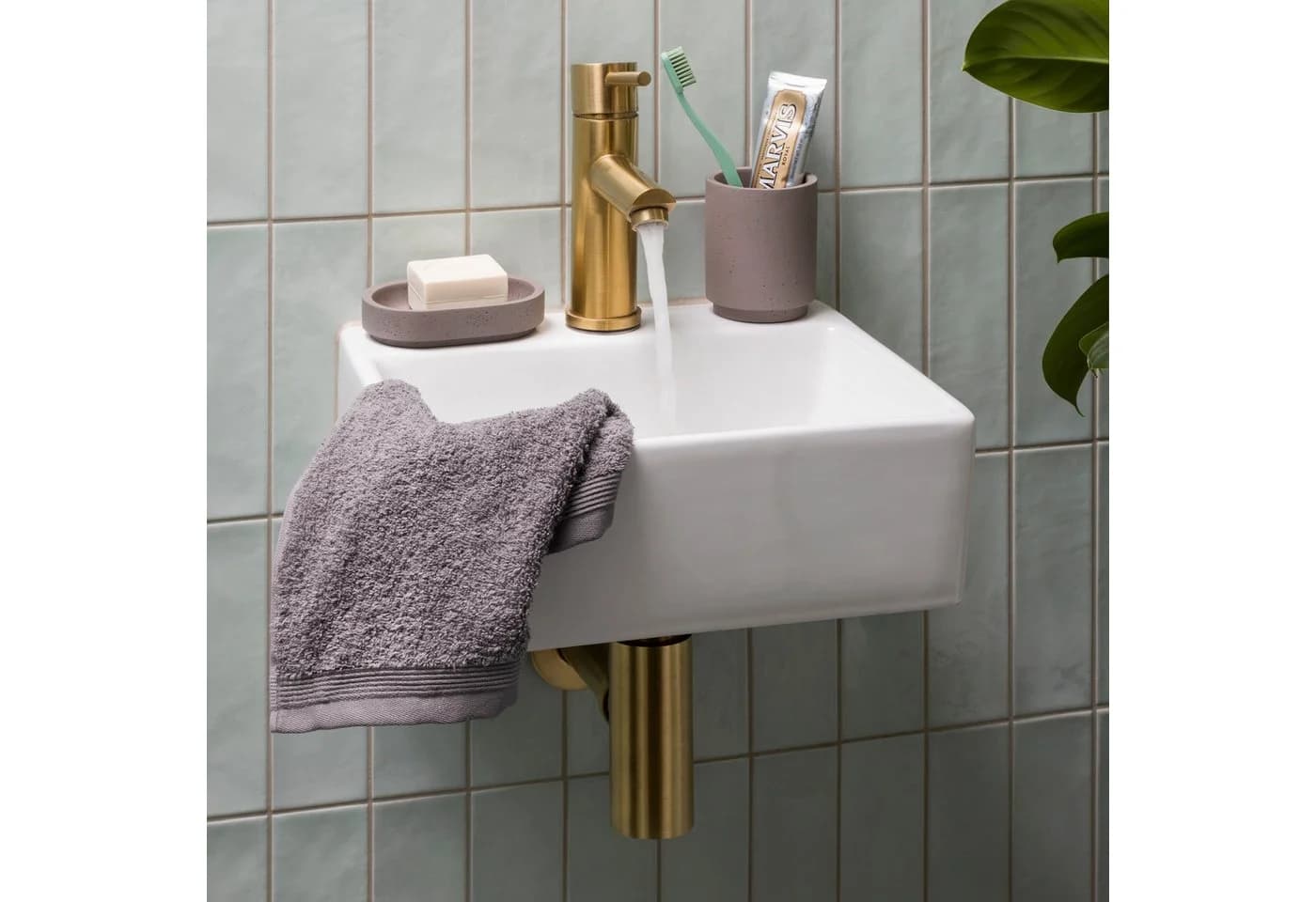 Möve Seifenspender Solid Zement Grau 190 ml
