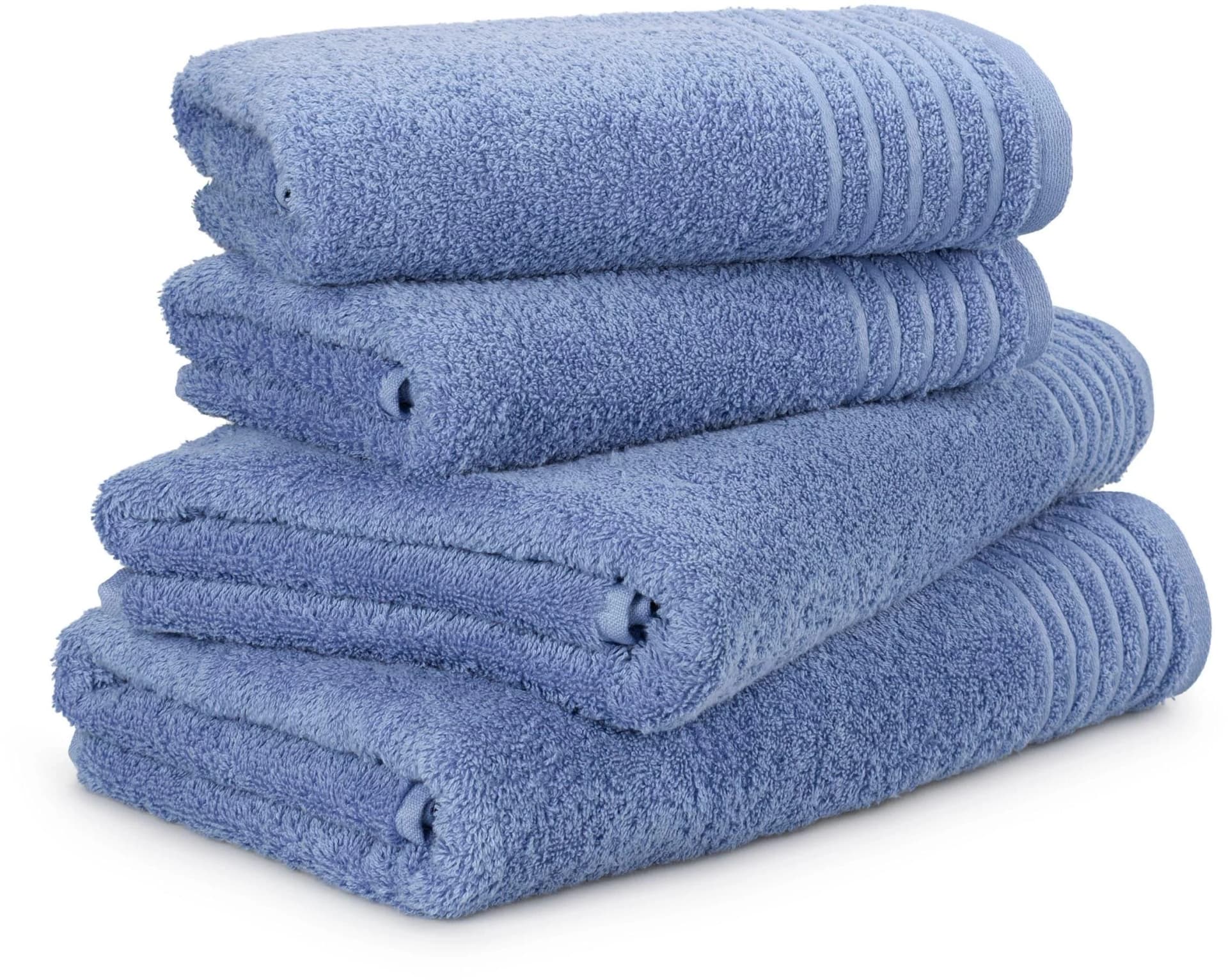 MÖVE Handtuch Set New Classic Cornflower Blau 4-tlg. Walkfrottier