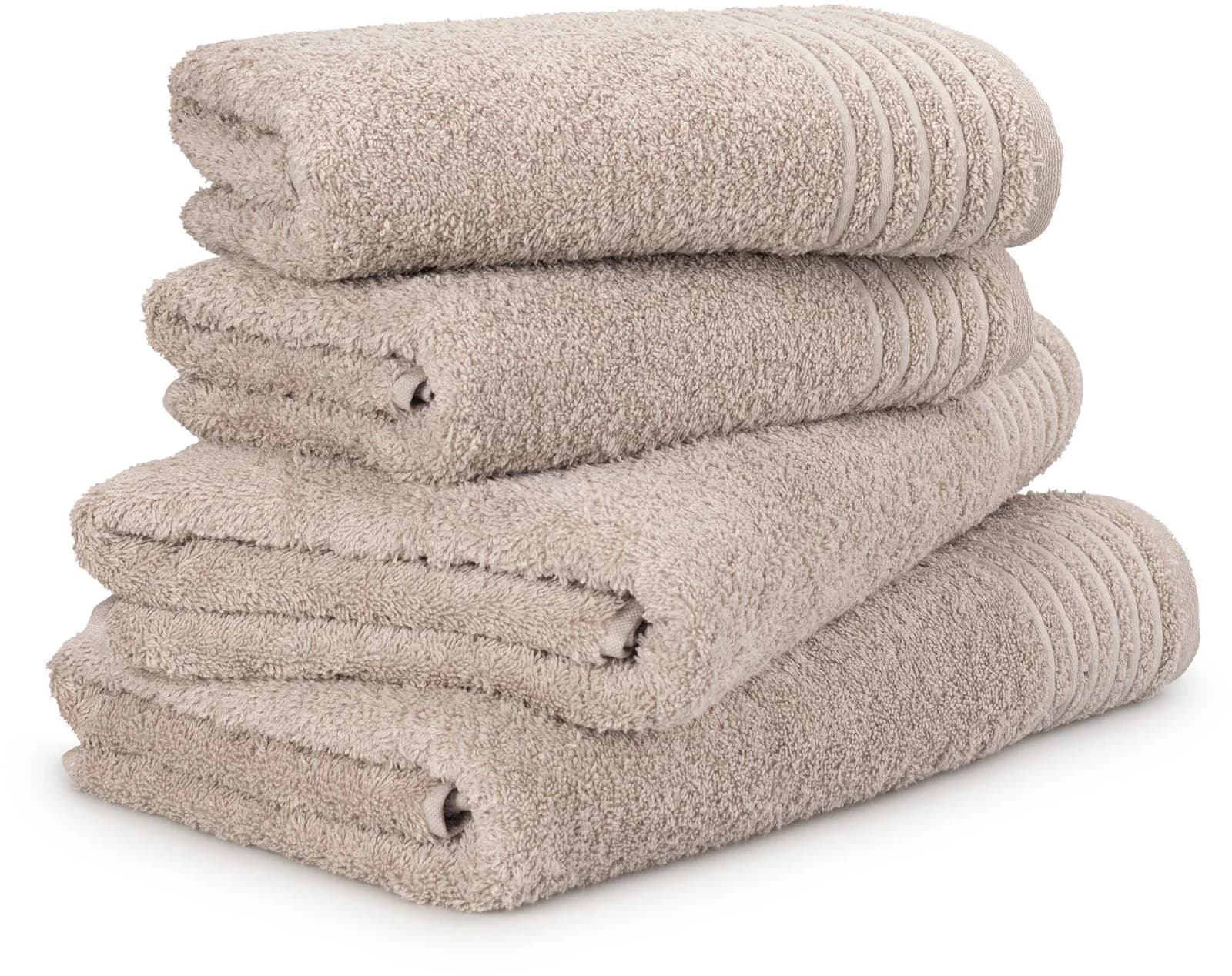 MÖVE Handtuch-Set New Classic 4-tlg. Cashmere 100% Baumwolle
