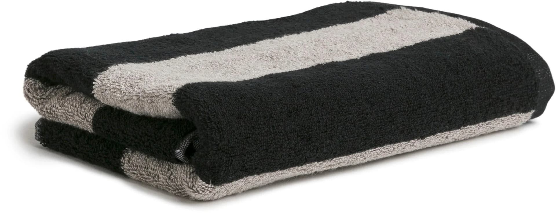 MÖVE Handtuch Block Streifen Schwarz 100% Baumwolle Walkfrottier - Bild 4