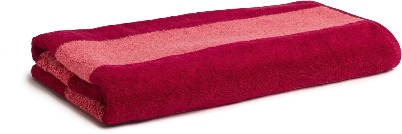 MÖVE Handtuch Block Streifen ruby-coral Walkfrottier - Bild 2