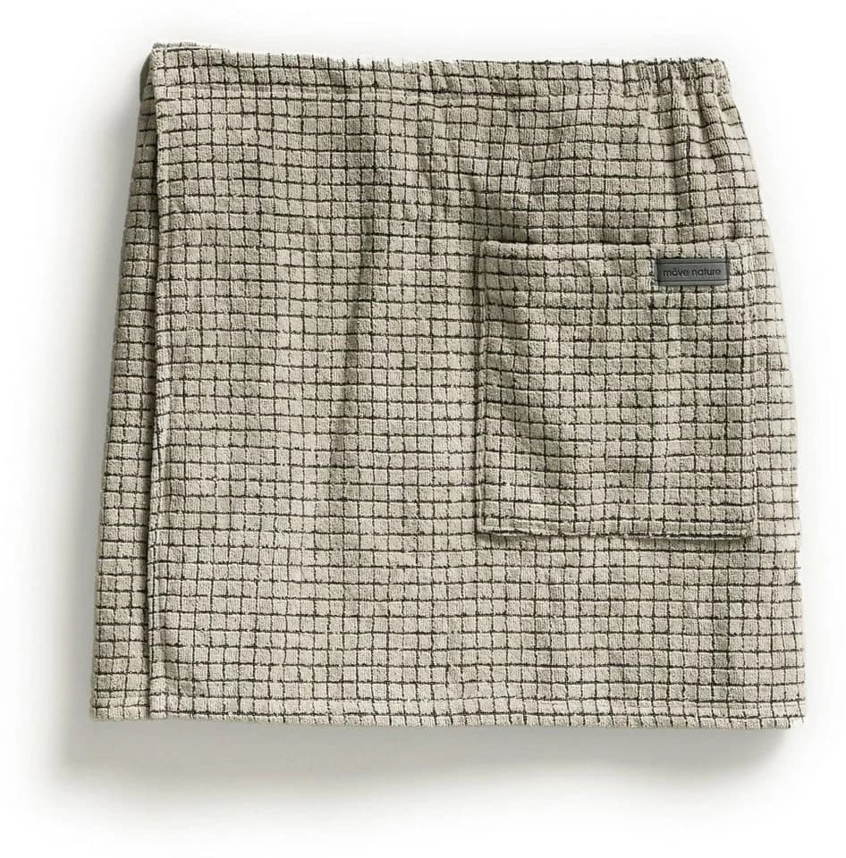 MÖVE Kilt Eden Beige Karo Walkfrottier für Sauna & Spa - Bild 3