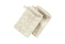 Möve Waschhandschuh Quadretti 2er-Pack Frottier Uni Beige Bild 2