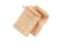 Möve Waschhandschuh Quadretti 2er-Pack Beige Frottier Bild 2