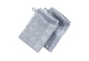 Möve Waschhandschuh Quadretti 2er-Pack Silber Frottier Uni Bild 2