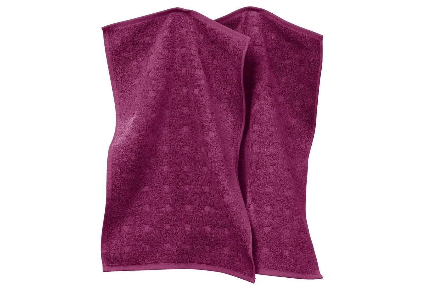 Möve Gästehandtuch Quadretti 2er-Pack Fuchsia Frottier - Bild 2