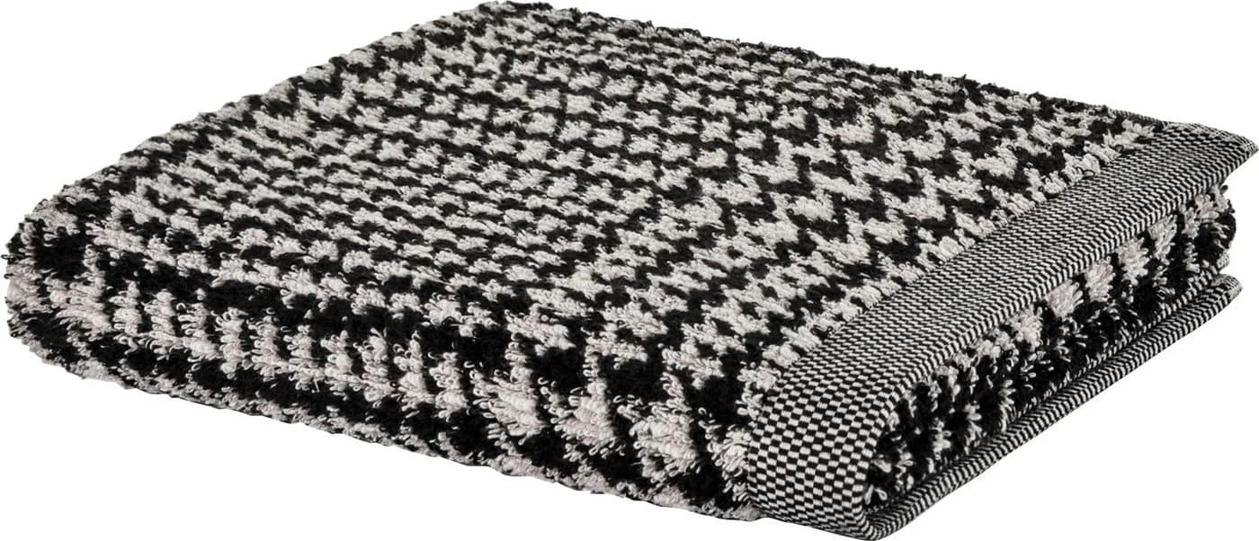 MÖVE Duschtuch Brooklyn Glencheck Schwarz 80x150cm Walkfrottier - Bild 2