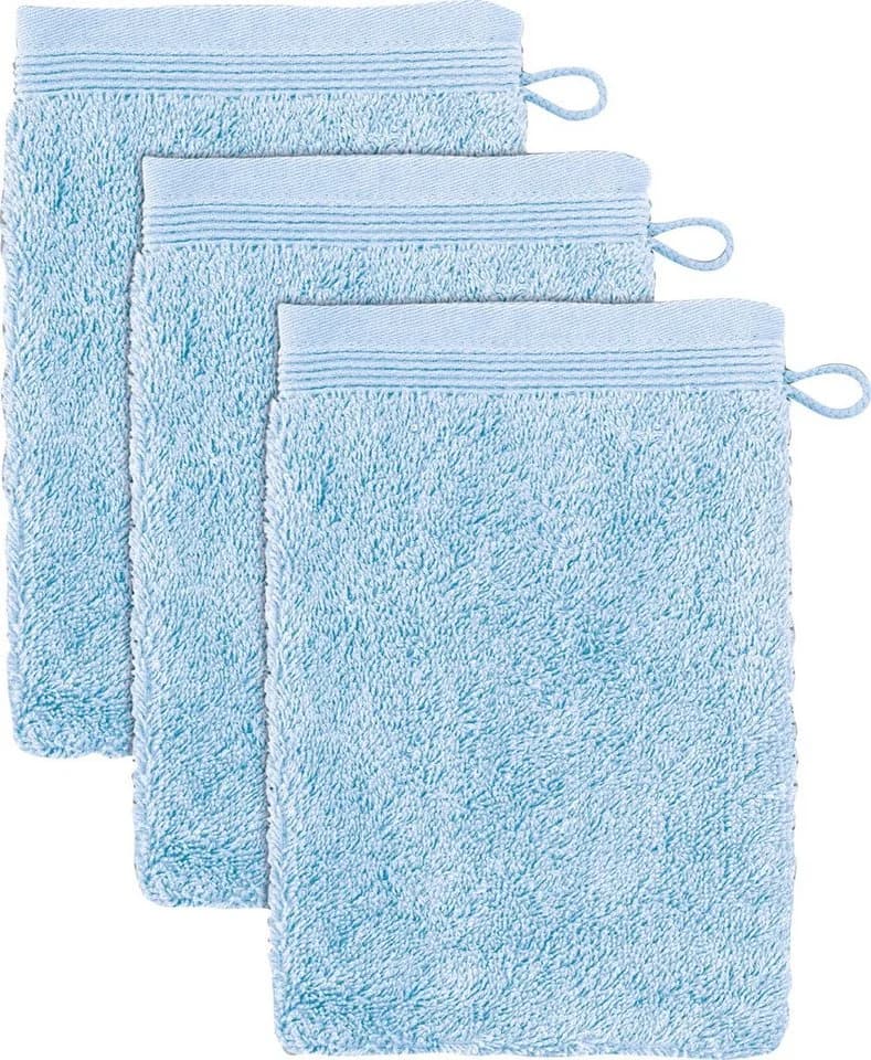 Möve Superwuschel Waschhandschuh Set 3-tlg. Aquamarine Baumwolle