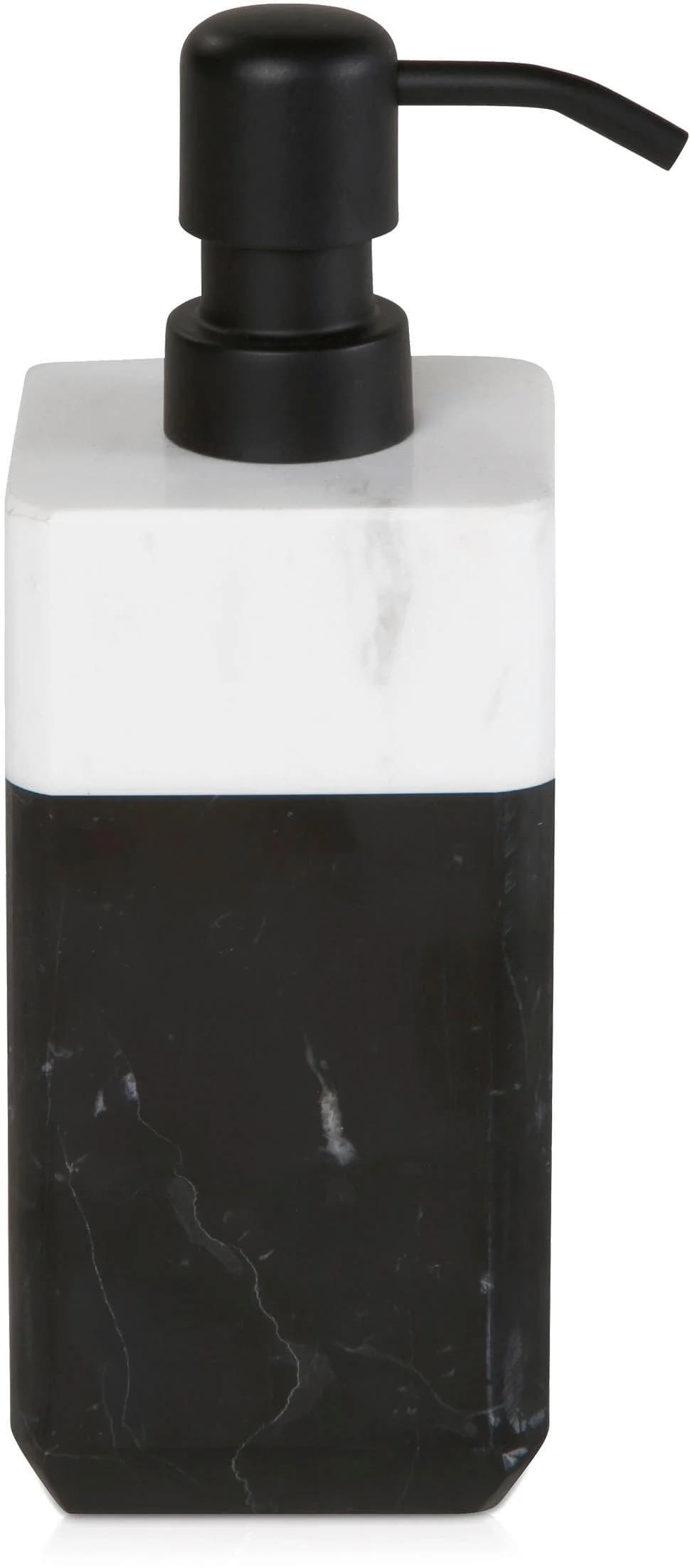 Möve Seifenspender Black & White Marmor Schwarz Weiß 190 ml