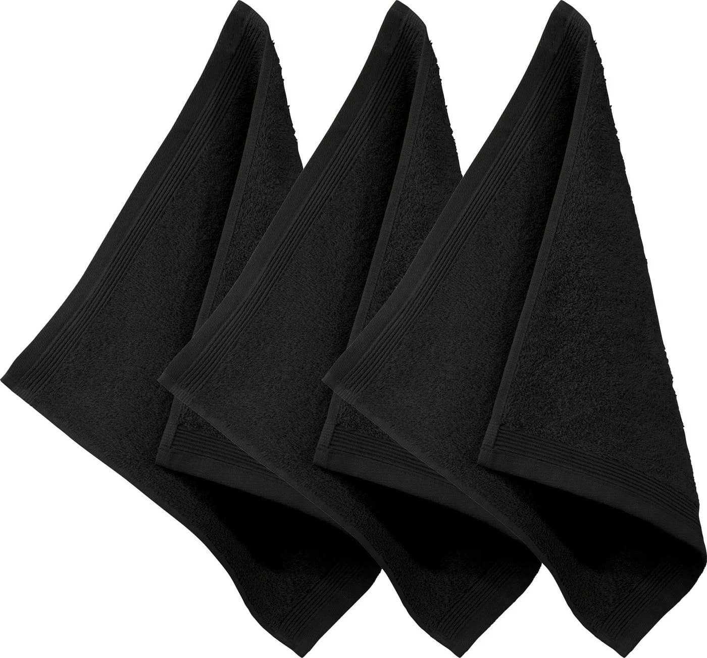 Möve Seiftuch Superwuschel Set 3-tlg. Schwarz Baumwolle
