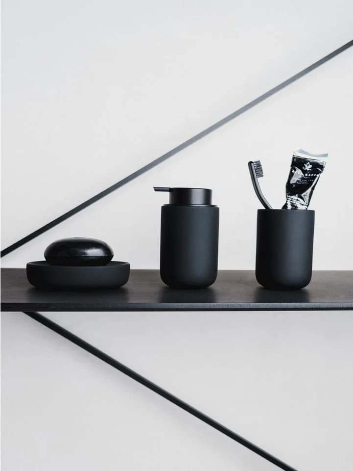 Möve Seifenschale Black Velvet Keramik Schwarz