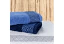 MÖVE FOR FROTTANA Handtuch Geometry blau Walkfrottier Bild 1