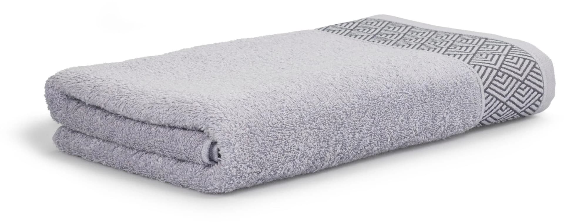 MÖVE FOR FROTTANA Duschtuch Geometry Silber 100% Baumwolle