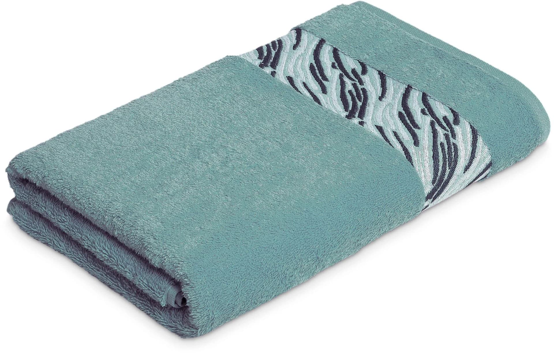 MÖVE FOR FROTTANA Badetuch Shadow Blau mit Bordüre
