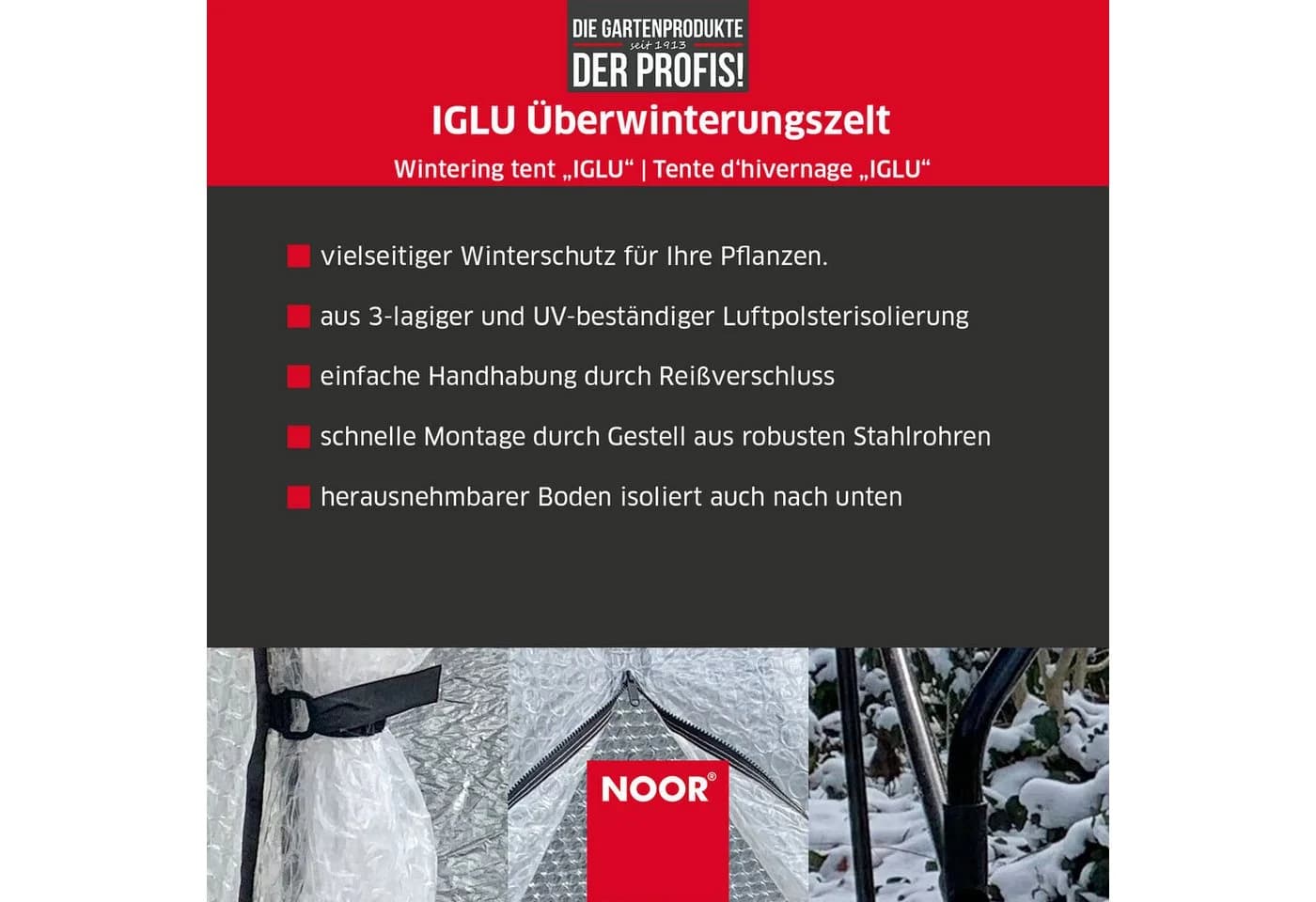 NOOR Winterschutzhaube Überwinterungszelt IGLU für Pflanzen