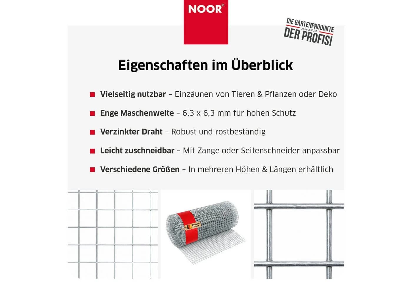 NOOR Maschendrahtzaun Drahtgitter Verzinkt/PVC Grün/Silber - Bild 3
