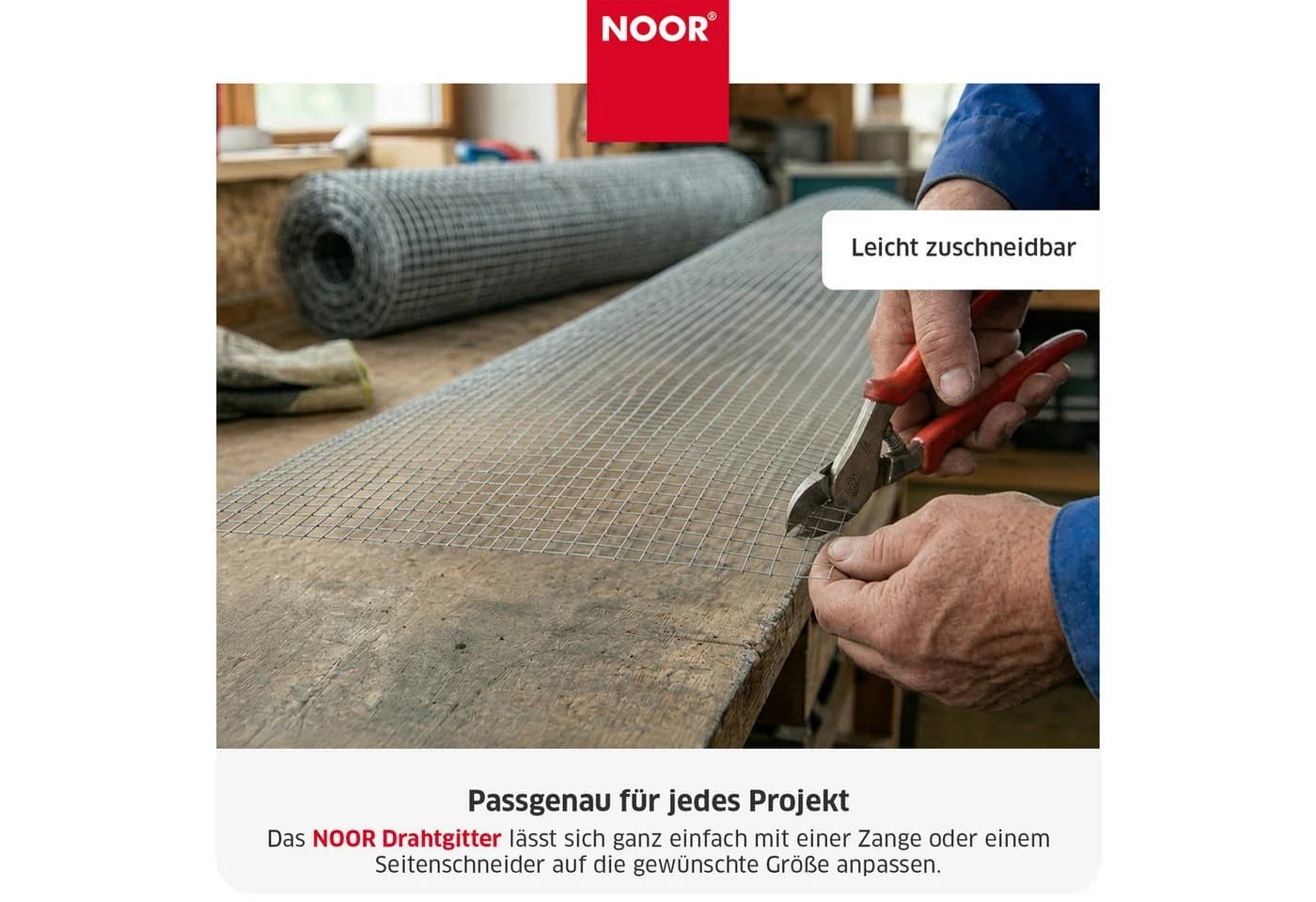 NOOR Maschendrahtzaun Drahtgitter Verzinkt/PVC Grün/Silber - Bild 5