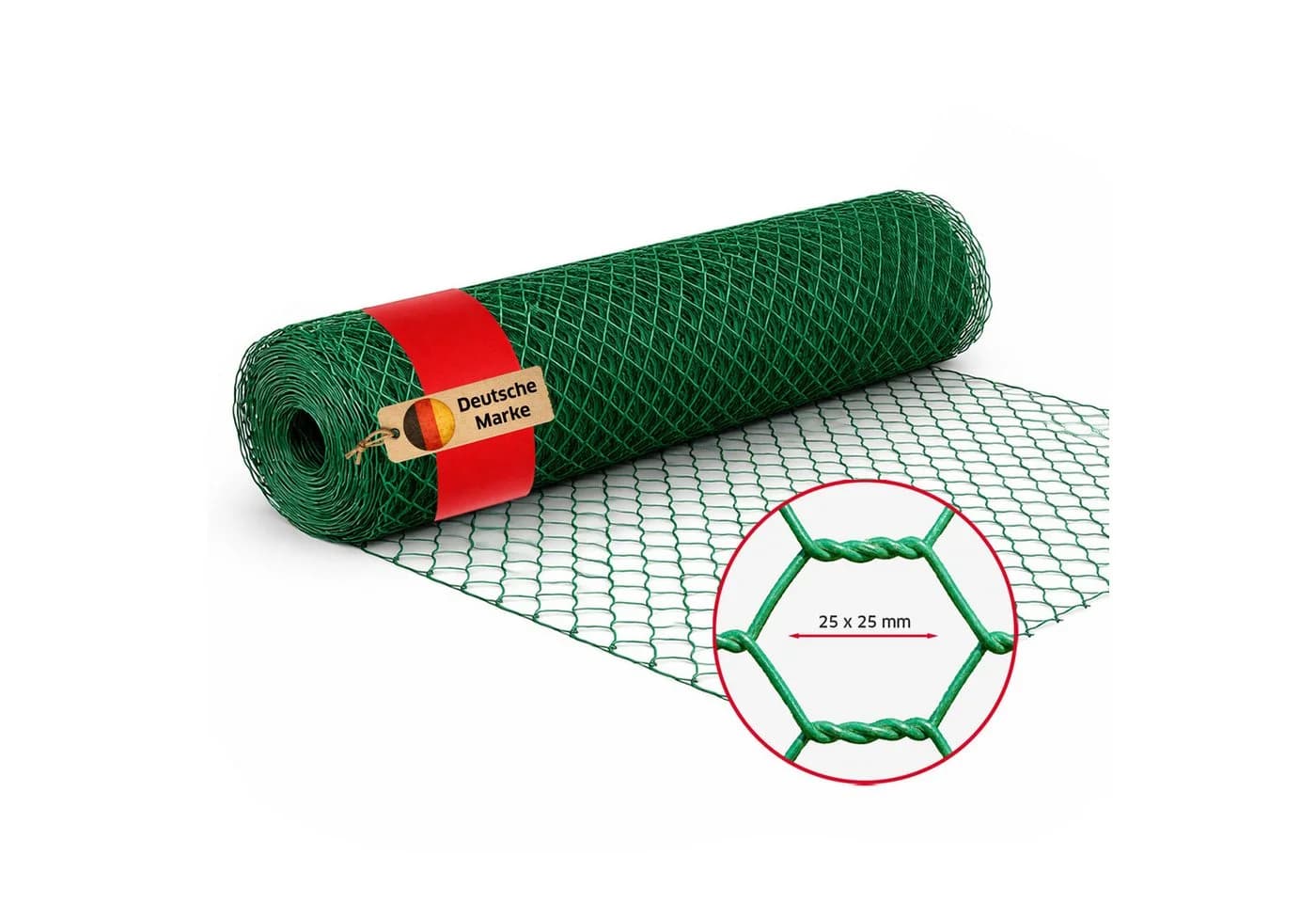 NOOR Maschendrahtzaun PVC-ummantelt Grün 13 mm Maschenweite - Bild 2