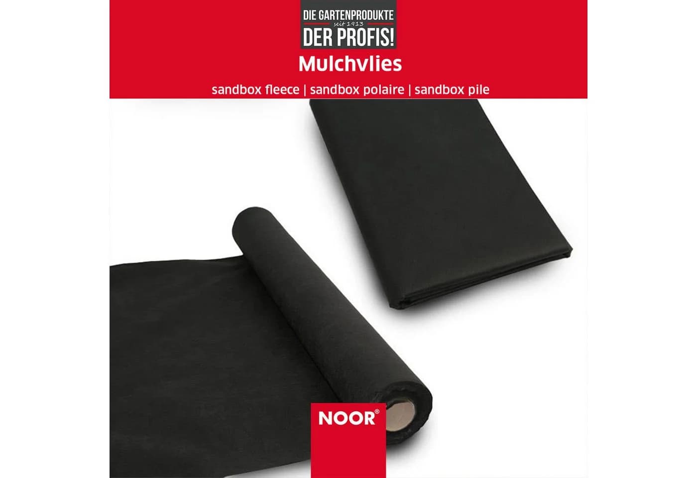 NOOR Unkrautvlies Mulchvlies Schwarz UV-stabil - Bild 5