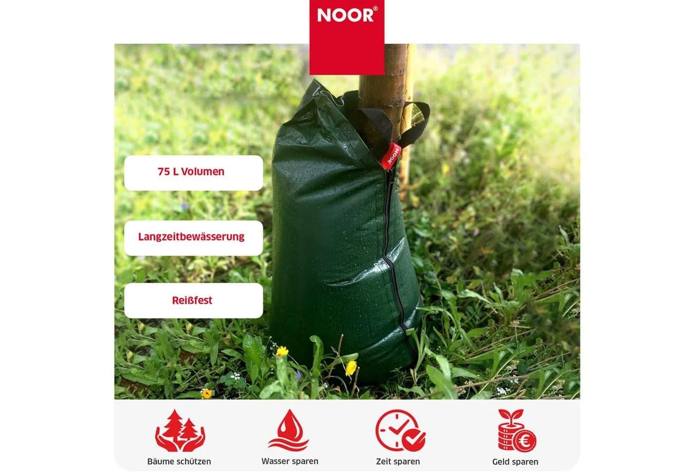 NOOR Bewässerungssystem FROGBAG 75 Liter Grün