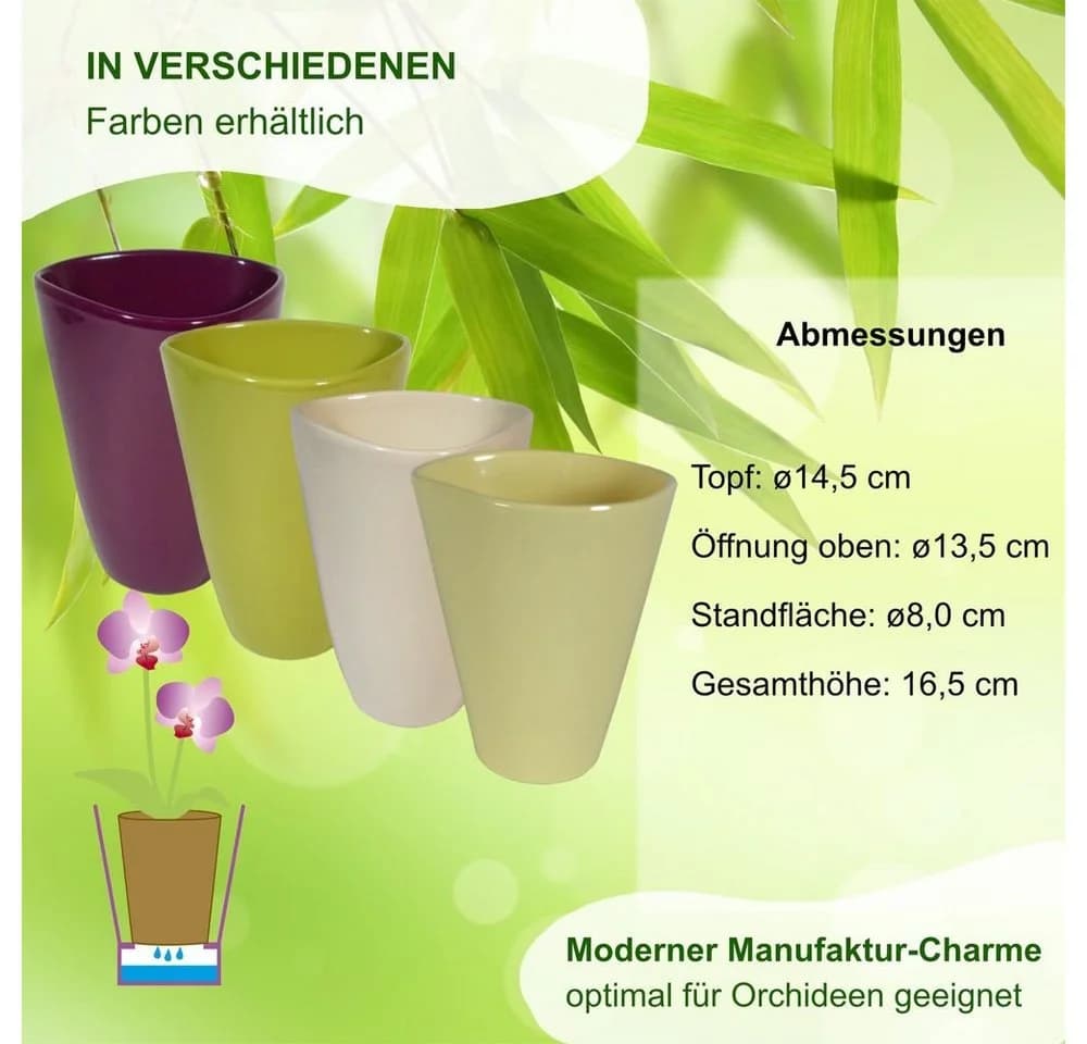 Heimwerkercenter Übertopf Pia Paloni Orchidee Keramik Pflaume