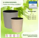 Heimwerkercenter Übertopf MePla Malwa Strip ECO 19cm Creme Bild 4