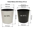 Heimwerkercenter Übertopf MePla Malwa Strip ECO Grau Ø19cm Bild 1
