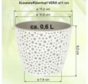 Heimwerkercenter Übertopf VERO 2 Stück Ø11 cm Weiß/Rot Bild 1