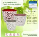 Heimwerkercenter Übertopf VERO 2 Stück Ø11 cm Weiß/Rot Bild 3