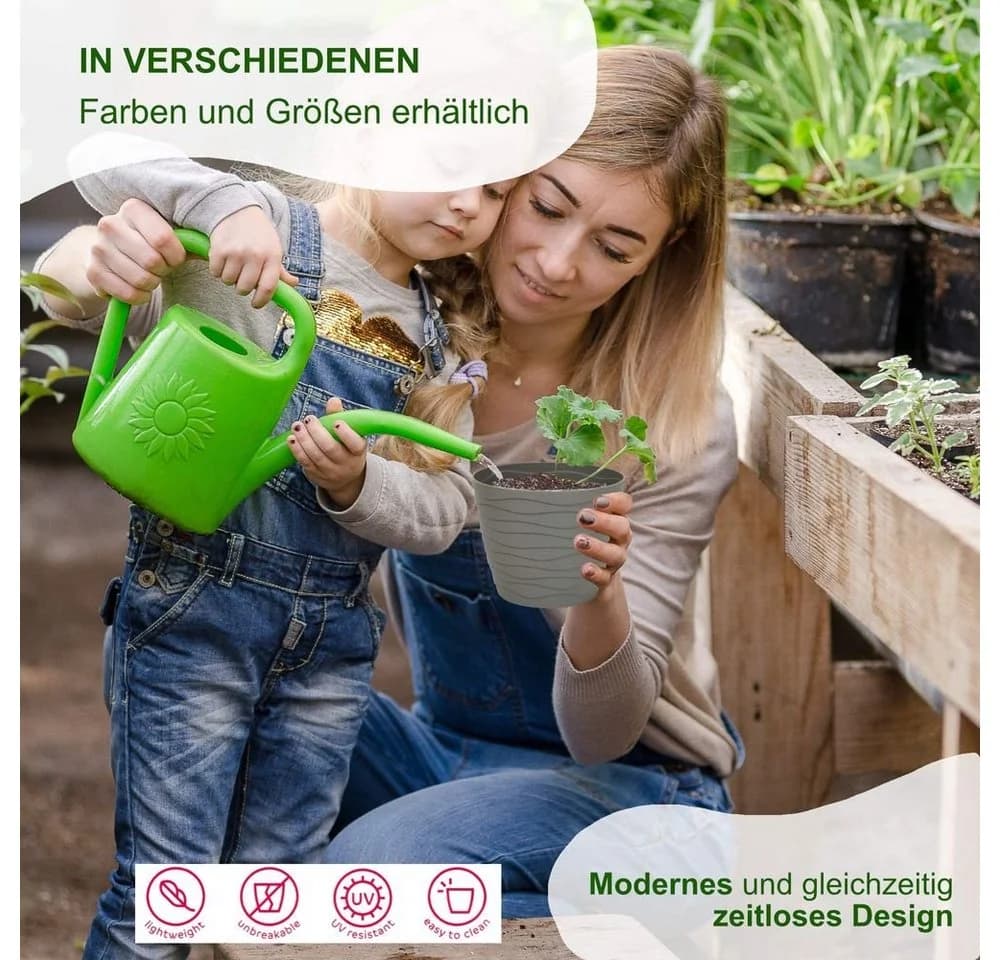 Heimwerkercenter Übertopf TEO grau Kunststoff - Bild 3