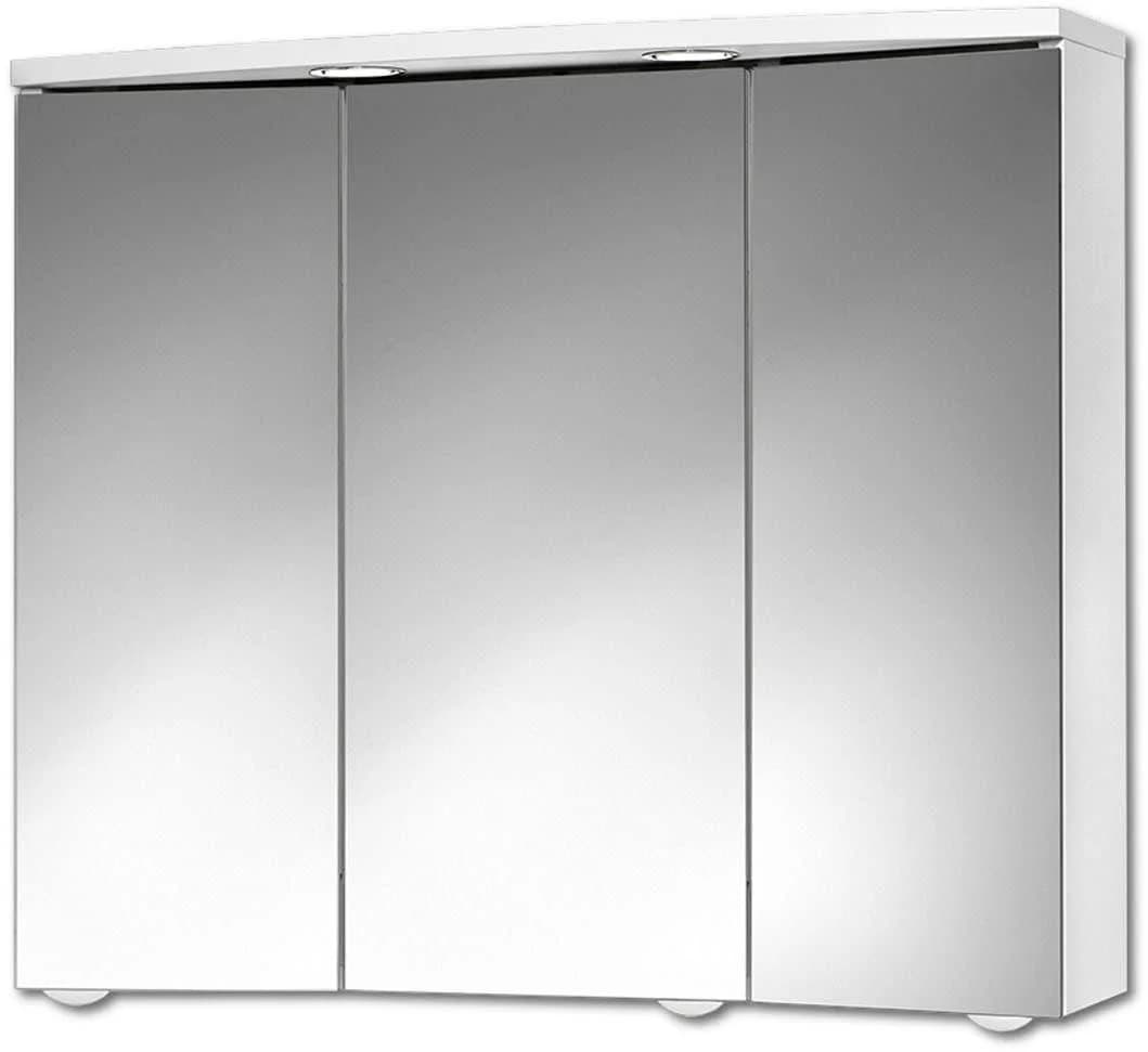 JOKEY Spiegelschrank Trava Weiß mit LED und Steckdose