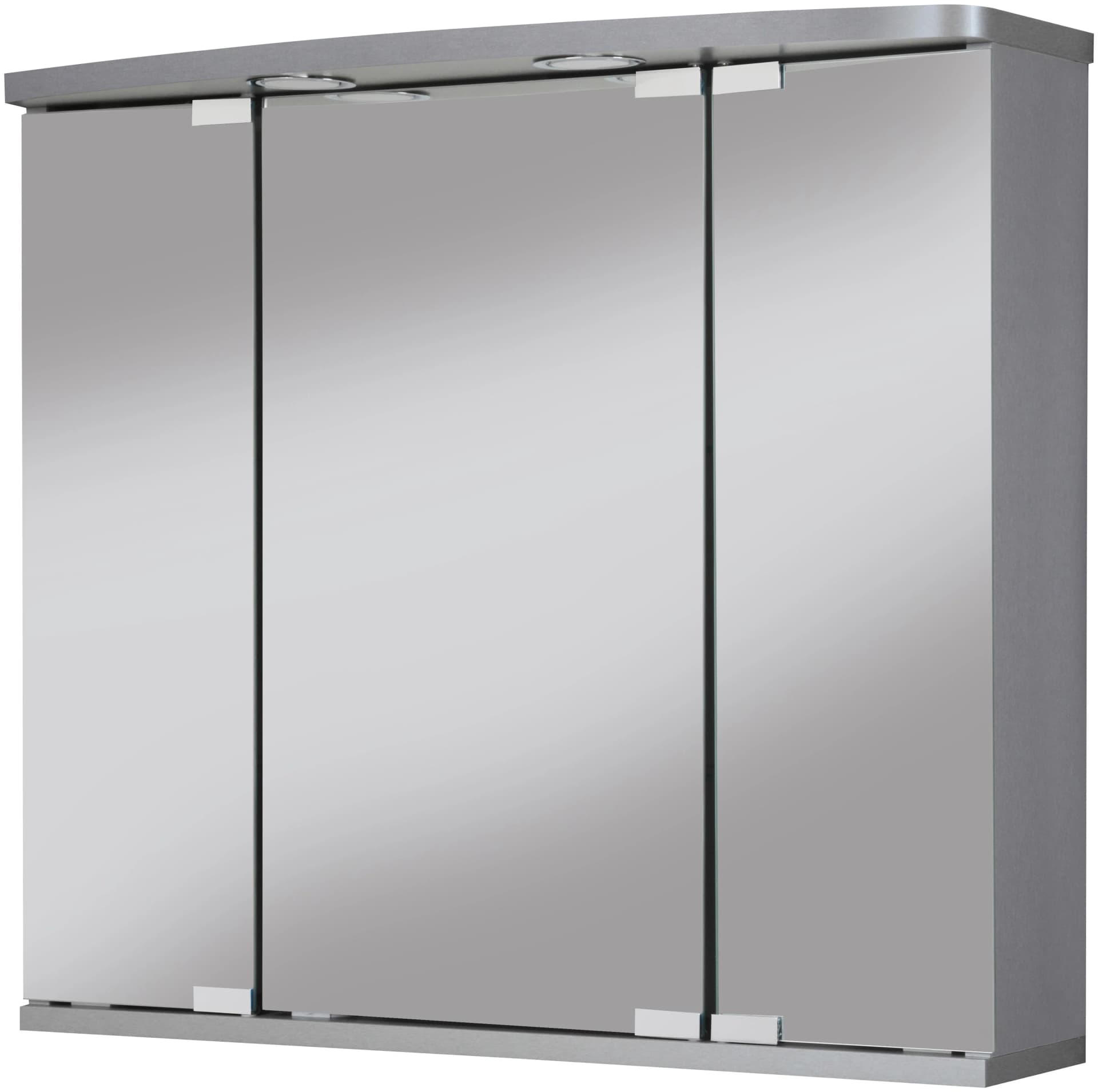 JOKEY Spiegelschrank Doro LED Silber mit LED und Steckdose