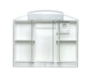 Jokey Spiegelschrank Ivy Weiß mit 3 Spiegeltüren und Steckdose Bild 4