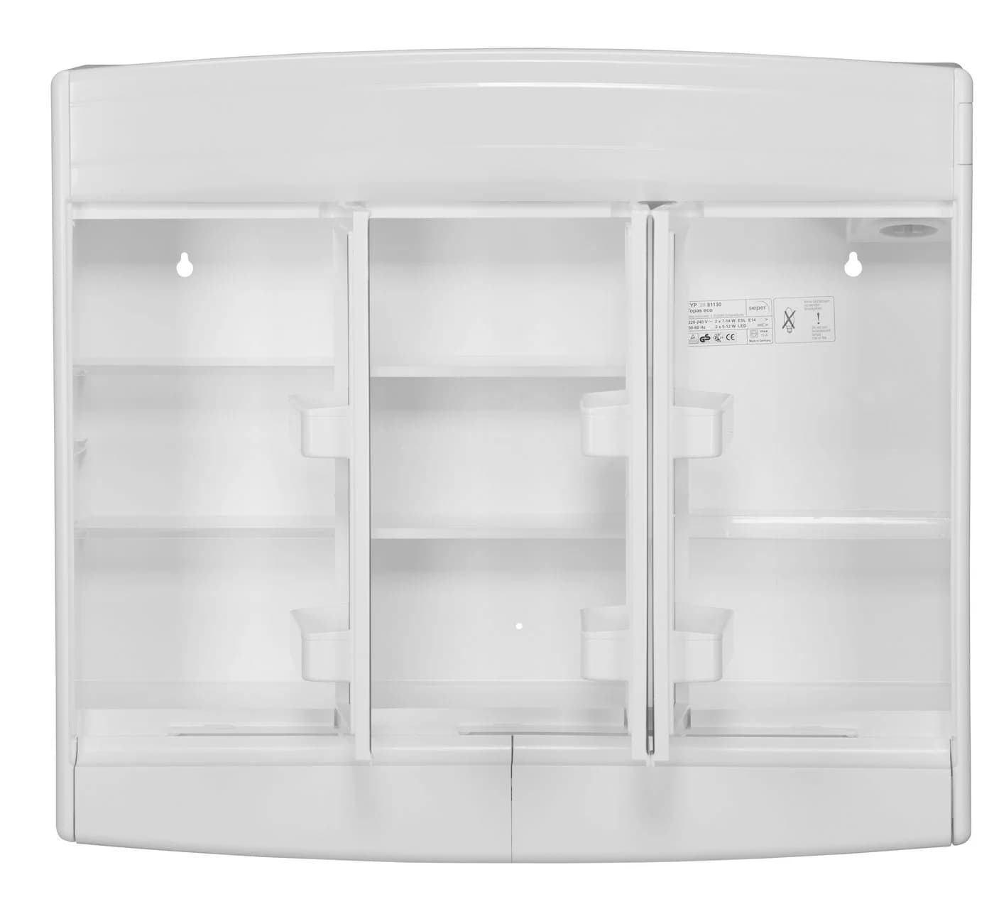 JOKEY Spiegelschrank Topas ECO Weiß mit LED und Steckdose