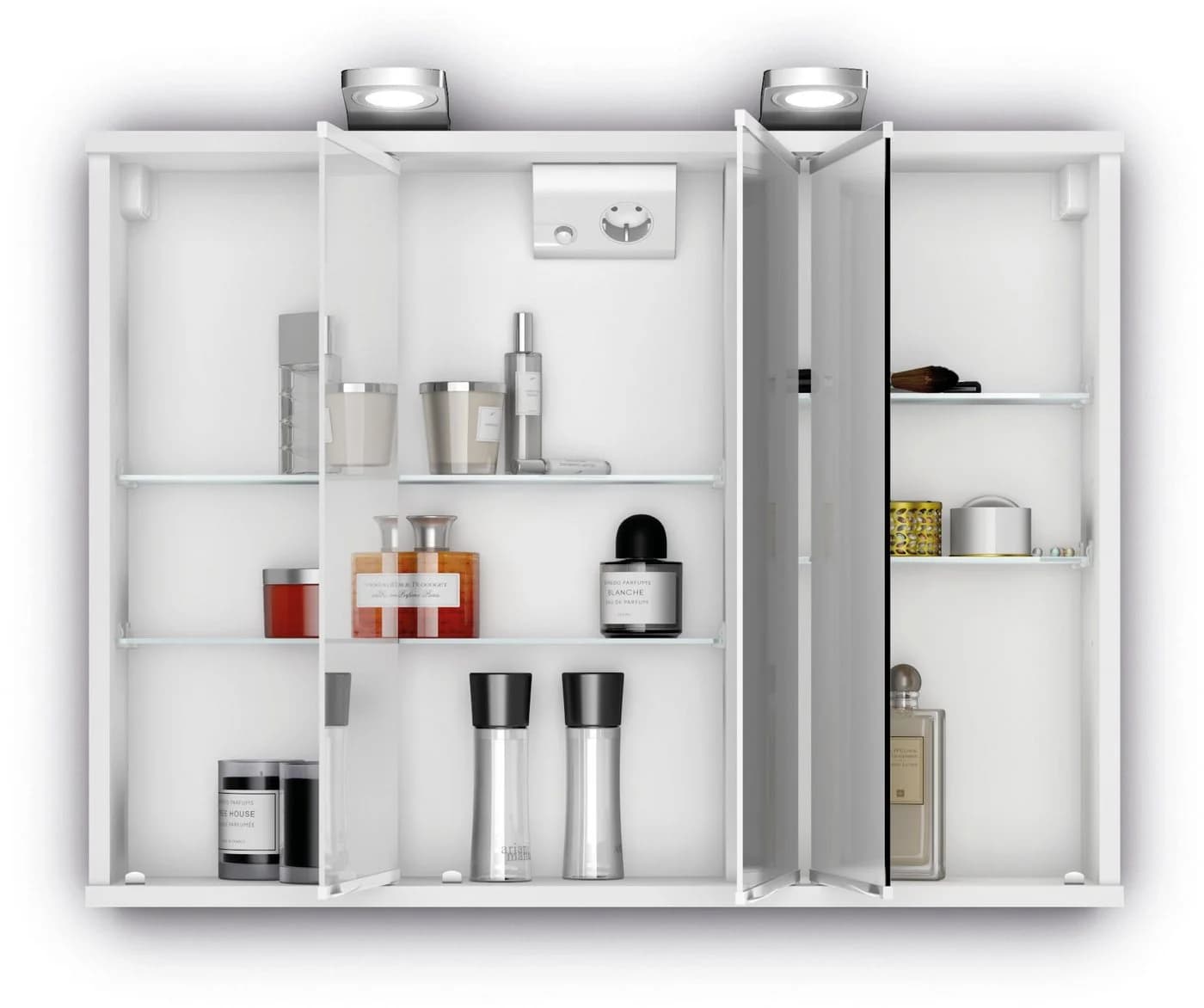 JOKEY Spiegelschrank Lena Weiß mit LED