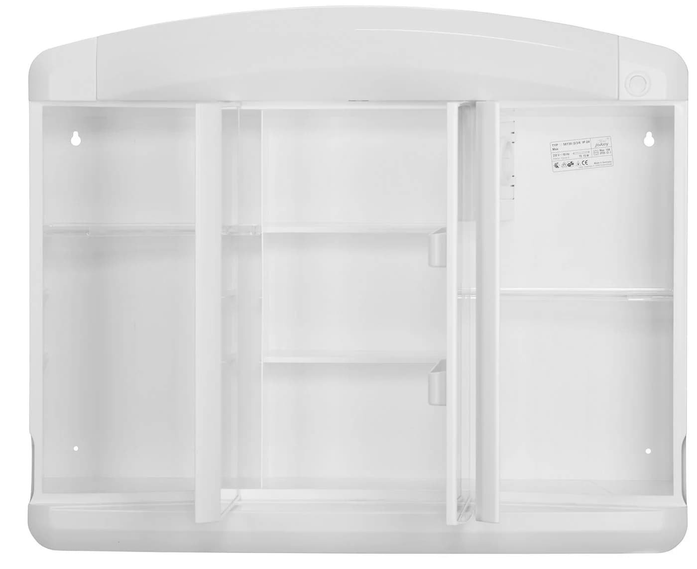 JOKEY Spiegelschrank Max Weiß mit LED und Steckdose