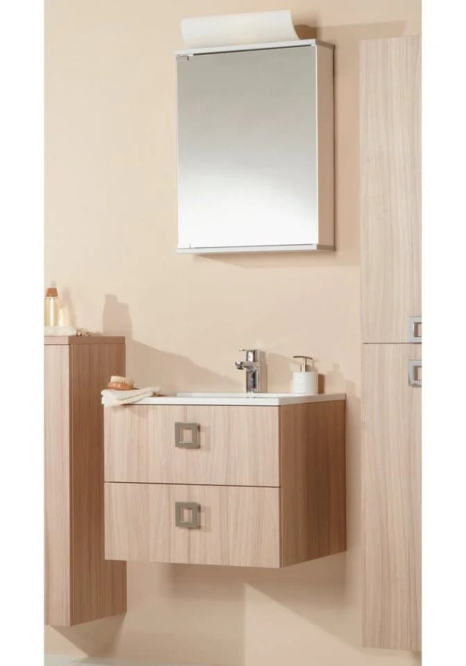 JOKEY Spiegelschrank Entro Silber mit Steckdose und Glasböden - Bild 3